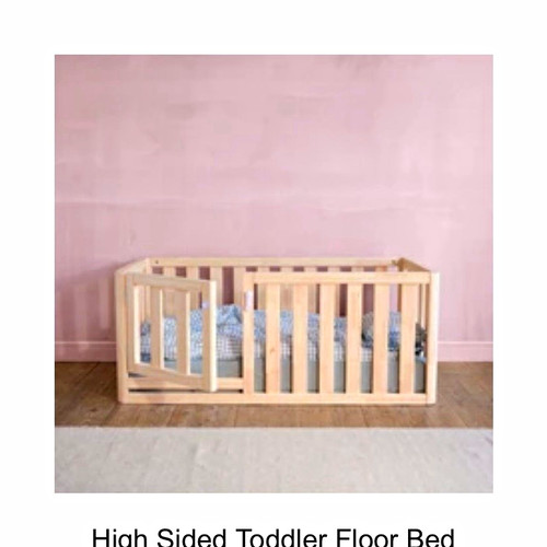 High sided toddler floor bed - floor,